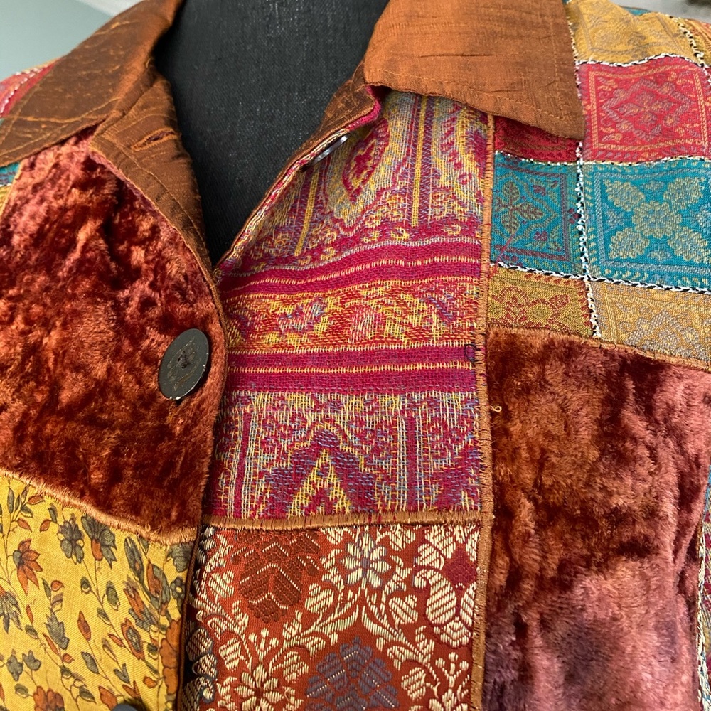 Vintage Patchwork Tapestry Jacket - image 3